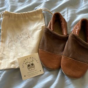 Toddler Size 10 (4 years) Starry Knight Designs Two-Tone Leather Moccasins